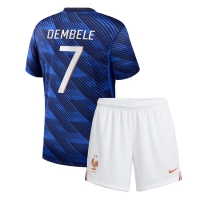 Camiseta Francia Ousmane Dembele #7 Primera Equipación Replica Mundial 2026 para niños mangas cortas (+ Pantalones cortos)